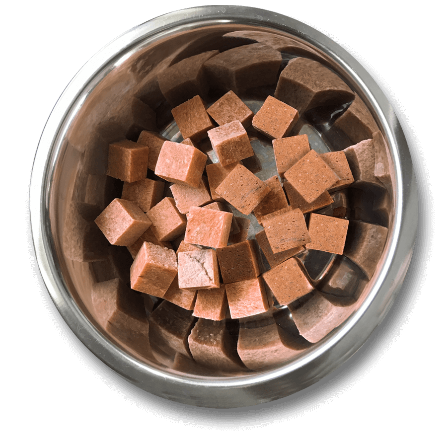 Graf Barf Vollwertmenü Pastete im Futternapf