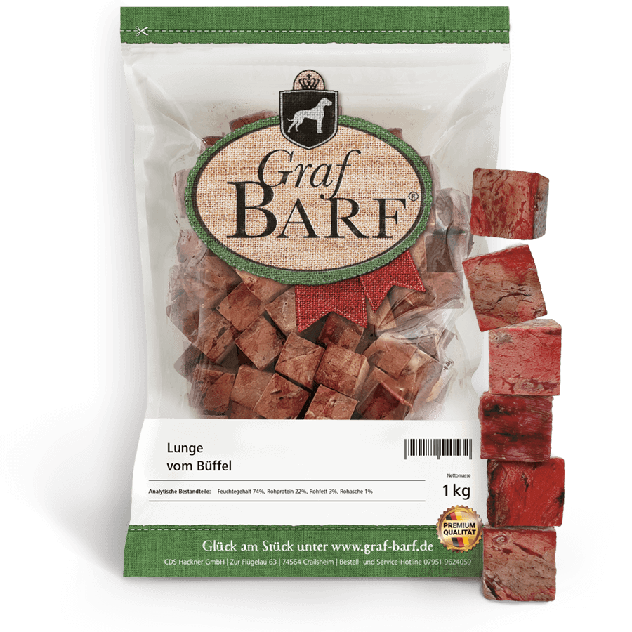 Graf Barf Büffel-Lunge in Würfeln